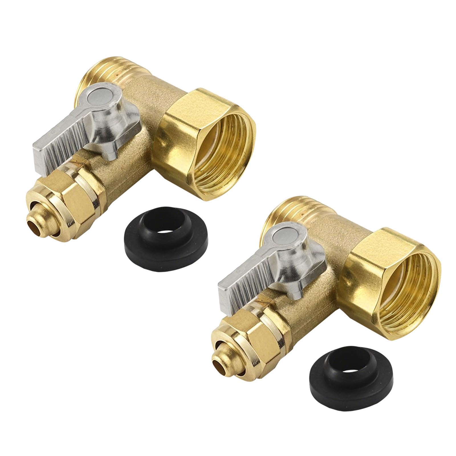 Jazuaiao A Erosion Resistant 3 Way Ball Valves Featuring Compact Integrated Design Brass Inlet Valves For Household Water Systems Erosion Resistant Plumbing Ball