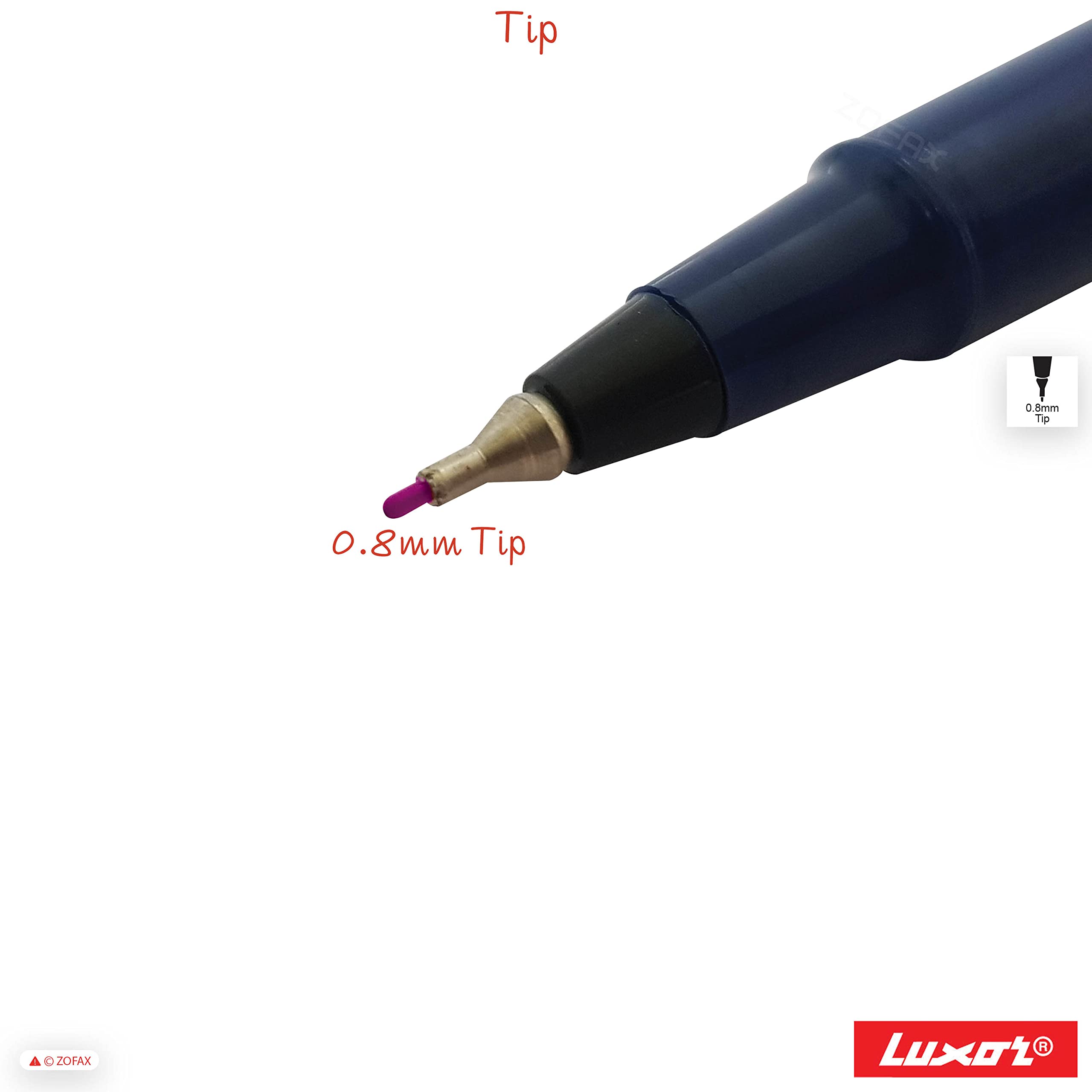 Write05 Fineliner Pens, PINK, 0.5mm Ultra Fine Tip, Pack of 10, Precise Writing, Write Sign Draw Colour Pens - Image 4