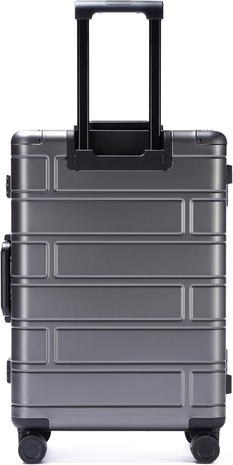 VentureVault All Aluminum Carry On Luggage 22x14x9 Airline Approved，Zipperless Luggage Premium Aluminum Suitcase Luggage, Hard Shell Carry On Luggage with Spinner Wheels (metal gray, 20inch)