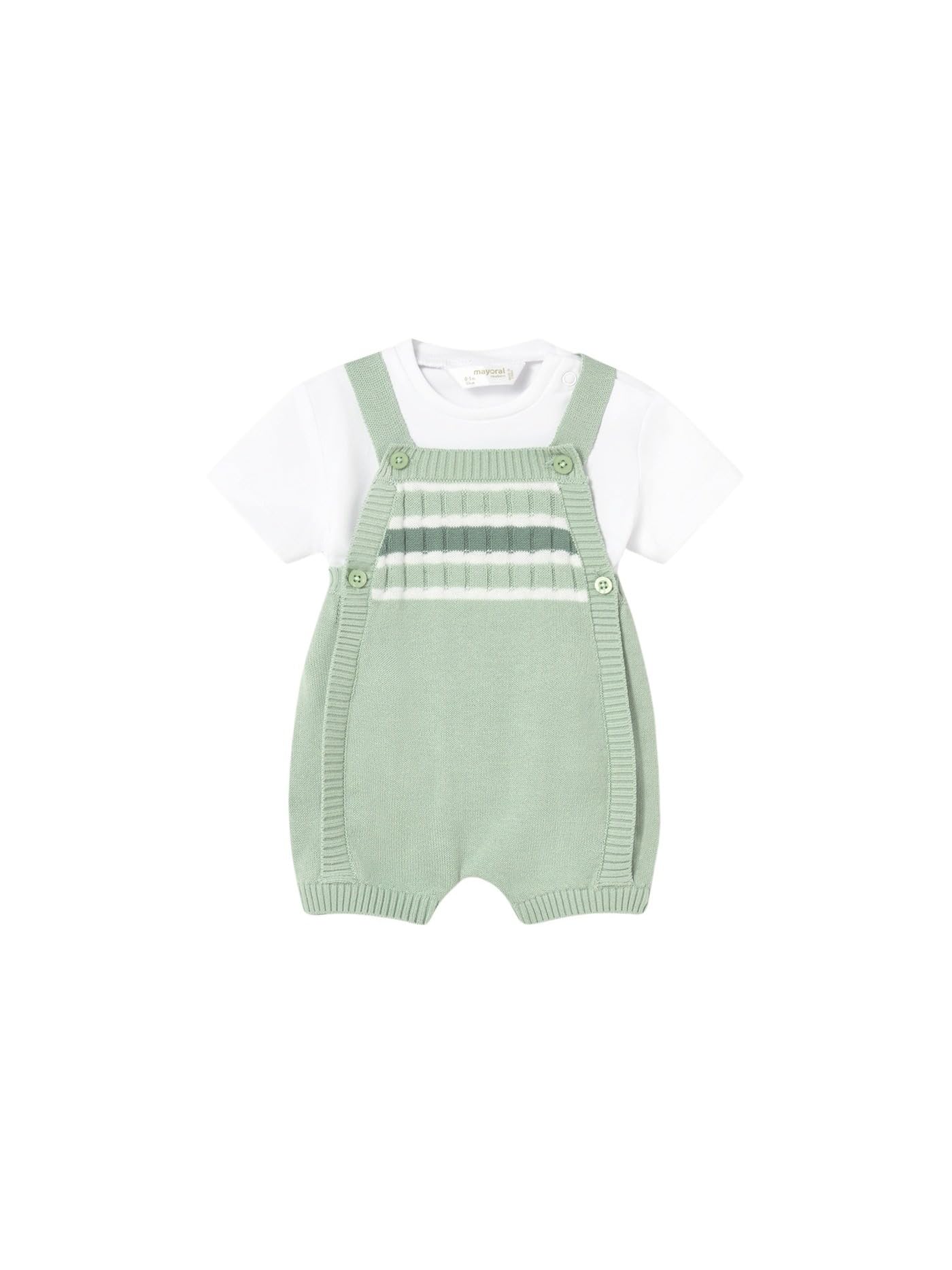 Mayoral Conj. Peto Tricot y Camiseta para bebé niño Alga