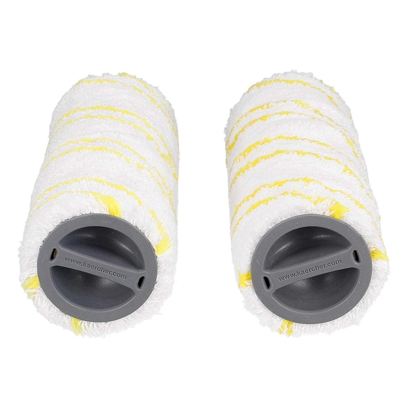 LUTH Premium Profi Parts Rodillo de limpieza de microfibra amarillo compatible con Kärcher 2.055-006.0 para limpiador de suelos duros, 2 unidades