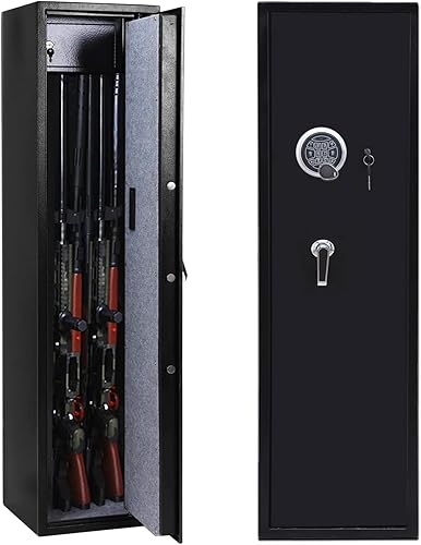Caja fuerte para armas para escopeta de rifle 5-6 cajas fuertes largas para armas consin gabinete de pistola estante de seguridad para rifles cajas