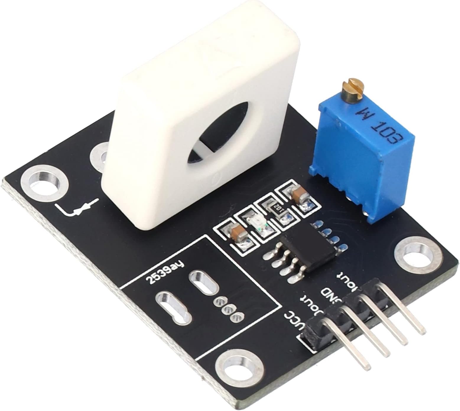 Eujgoov DC 5V WCS1700 Hall Current Detection Sensor Module 70A with Adjustable Short Circuit Overcurrent Protection For LM393 Operational Amplifier