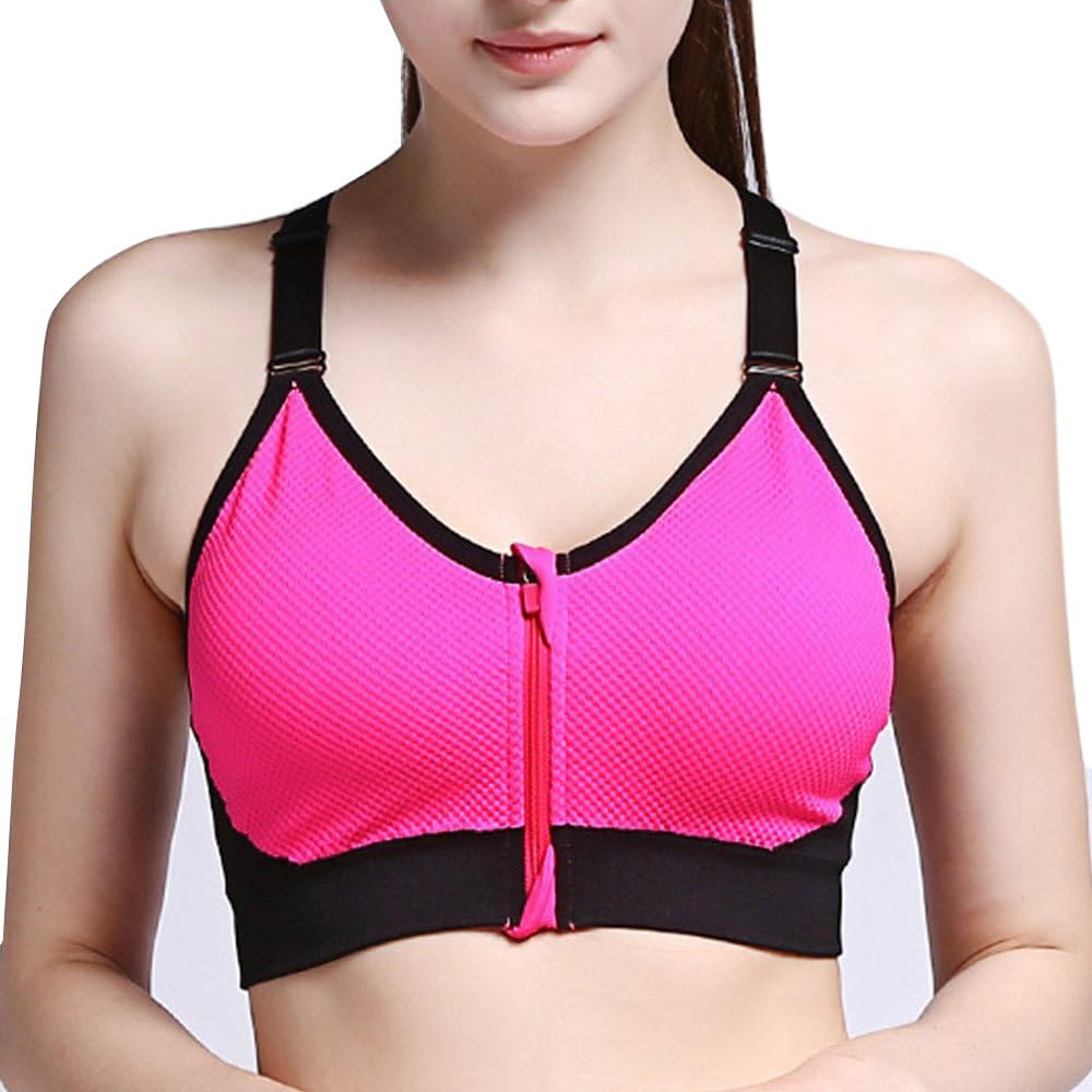 DolphinLove Women's Sports Bra High Impact Racerback Workout Running Yoga Bra