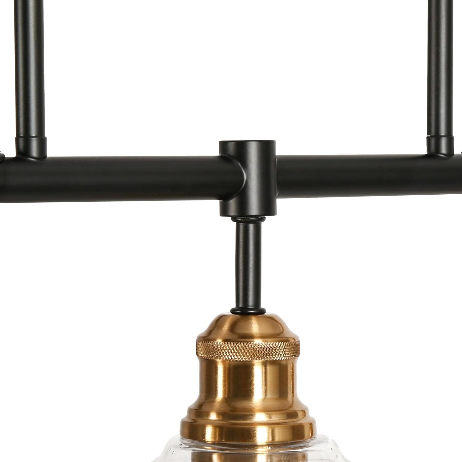 classy leaves Gold Chandelier for Dining Room, Modern 5-Light Kitchen Island Lighting with Seeded Glass, Mid-Century Linear Chandeliers for Kitchen Island, Living Room