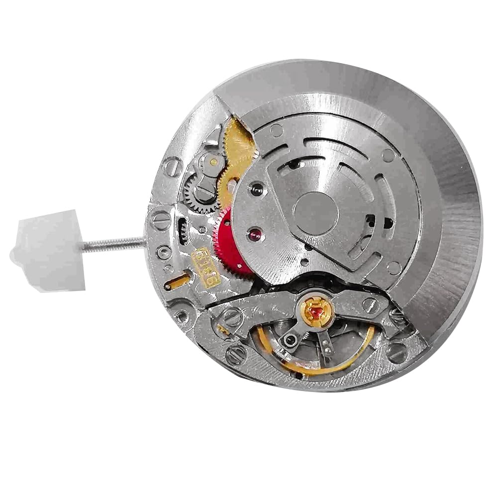 Mechanizm zegarka 3186 dla GMT, automatyczne zegarki mechaniczne dla mężczyzn, akcesoria do zegarków z automatyczną szyną balansową niebieską, Srebrny