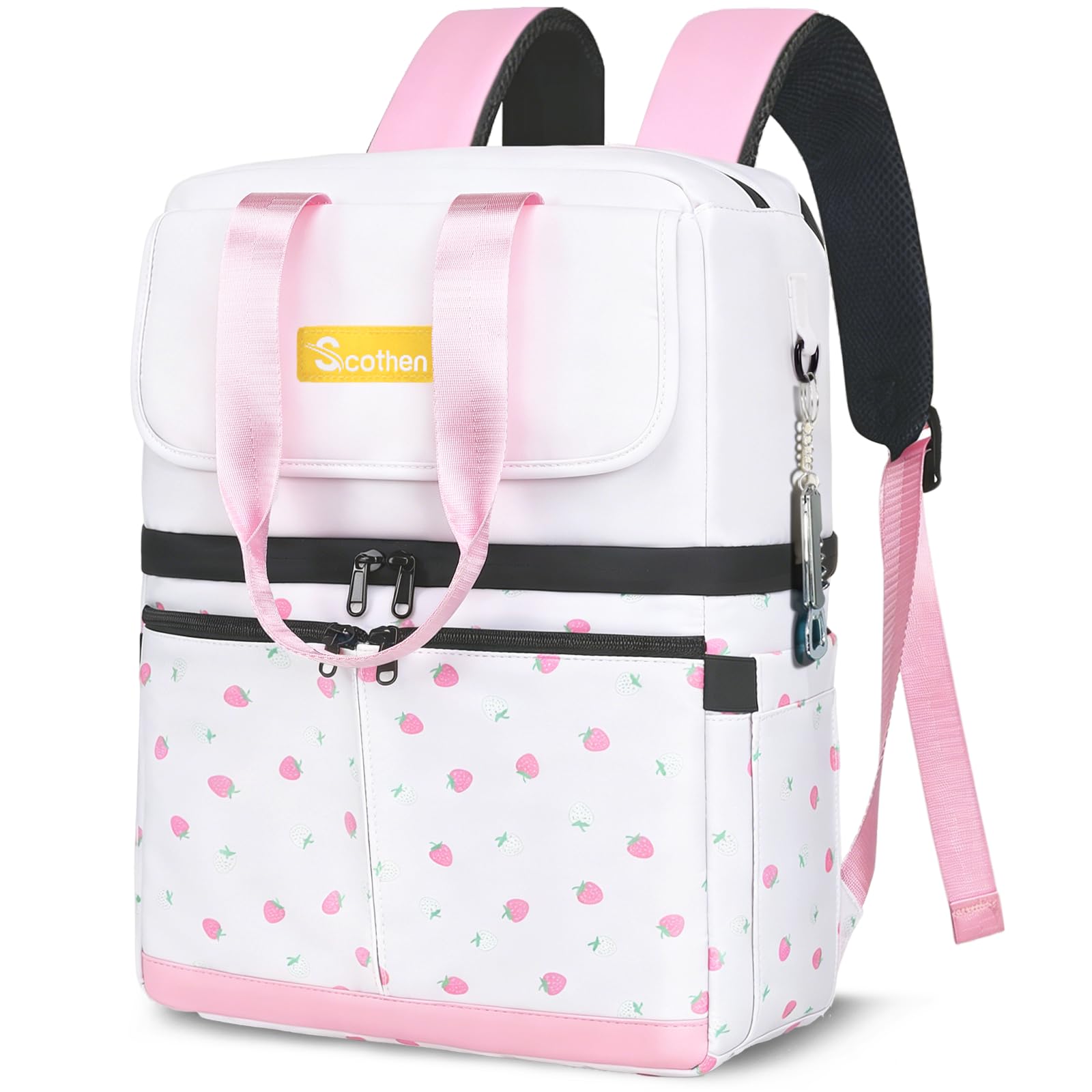 Scothen Backpack Cooler with Double Decker, 36 Cans Insulated Cooler Bag