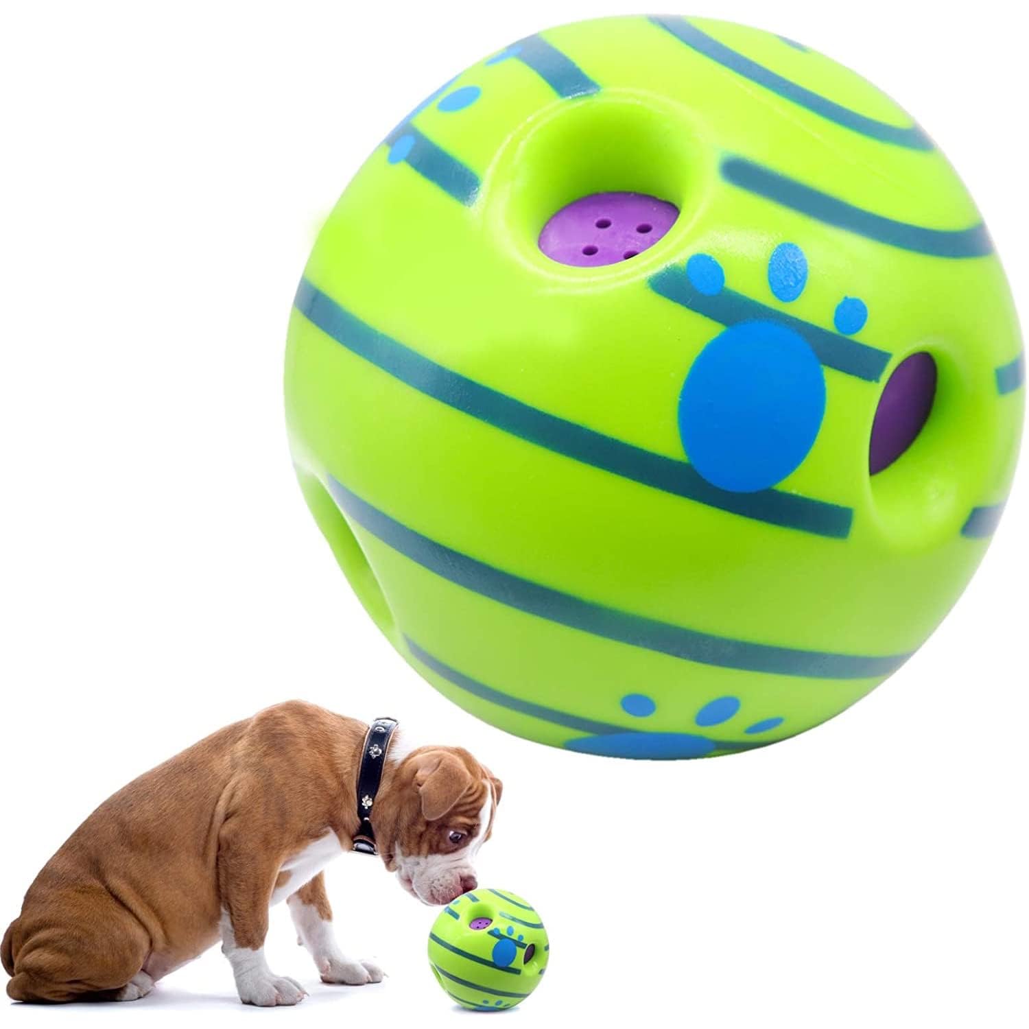 WAGGYTAILS Interactive |New Edition| Fun Dog Toy with Fun Giggle Sounds When Rolled or Shaken for Small, Medium and Large Breeds (Green, Giggle Ball) (B0CNJ28HNW) Amazon Price History, Amazon Price Tracker