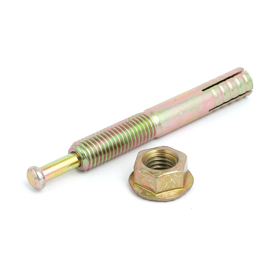 Aexit M14 x Fastener 100mm Zinc Plated Hammer Drive Anchor Expansion Bolt Fastener 2pcs Model:28as288qo384