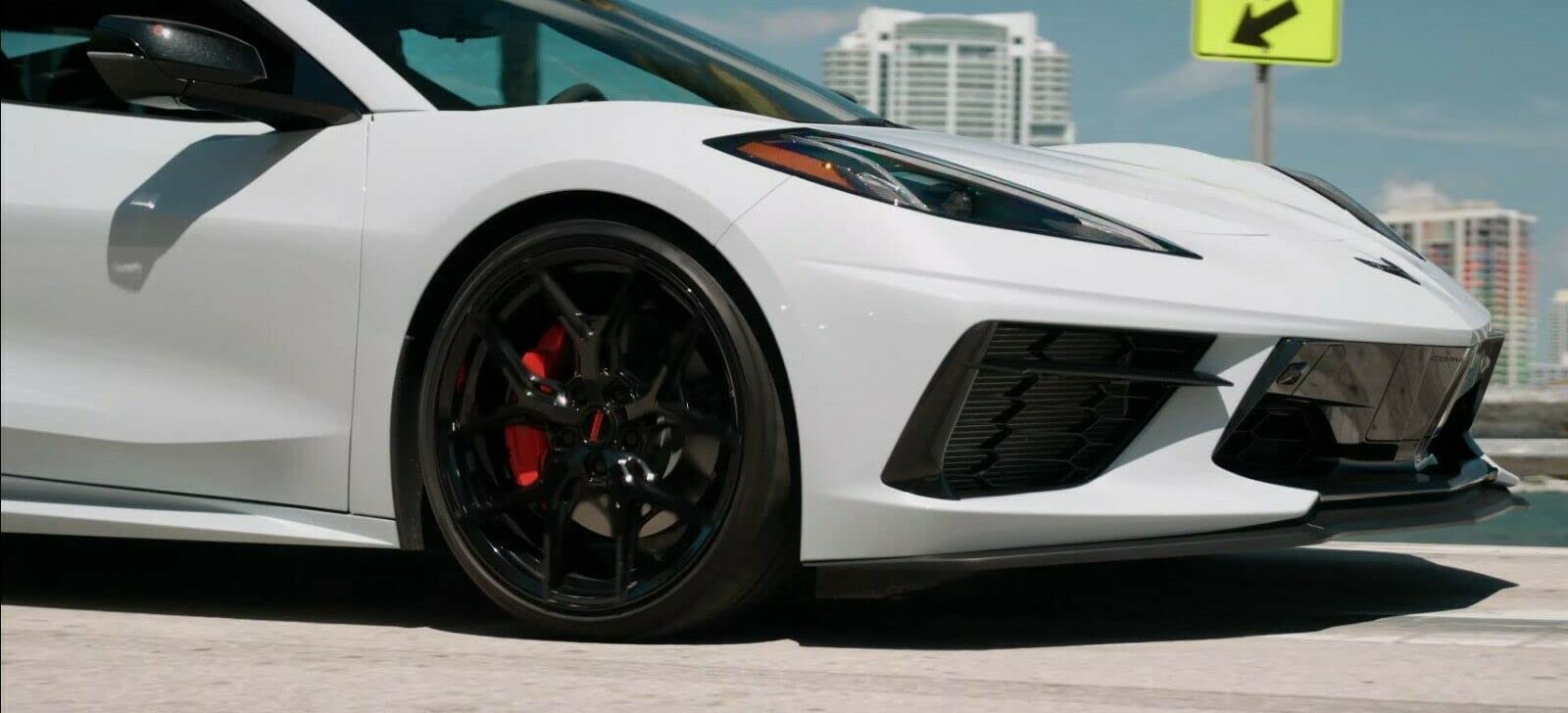 VLUXAUTO - for Chevrolet Corvette C8 2020 2021 2022 2023 2024 2025 Wheel Nut Covers/Lug Nut Covers - Glossy Black