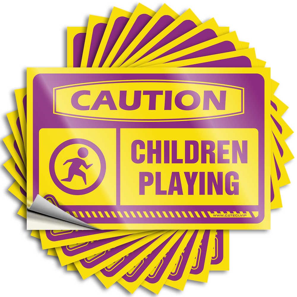 Tattoo - Punk Tumbler Caution Children Playing for Darts Bar Accessories Man Cave(12X18CM)