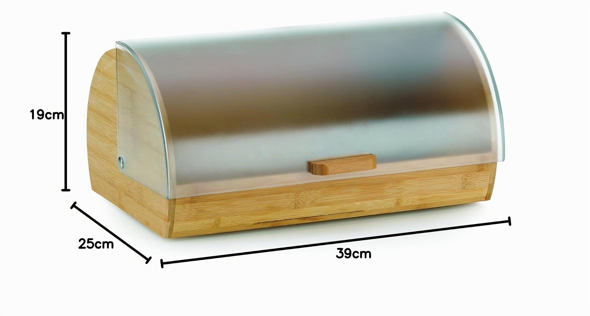 kela Brotkasten Bambus mit Lüftungslöcher 39x25x19cm, Brotbox mit Klappdeckel, KATANA, Brotaufbewahrung