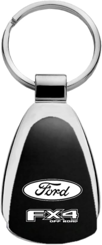 AU-TOMOTIVE GOLD INC. Officially Licensed Ford FX4 Teardrop Keychain | Shiny Chrome