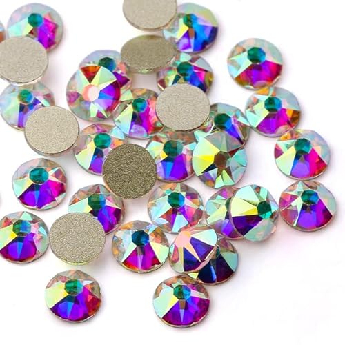 8 große + 8 kleine geschliffene Facetten Nagel Strass Crystal Clear/Crystal AB Flatback Non Hotfix Strasssteine Dekoration Crystal Stones-China,Crystal AB,SS50 - 144St Cover