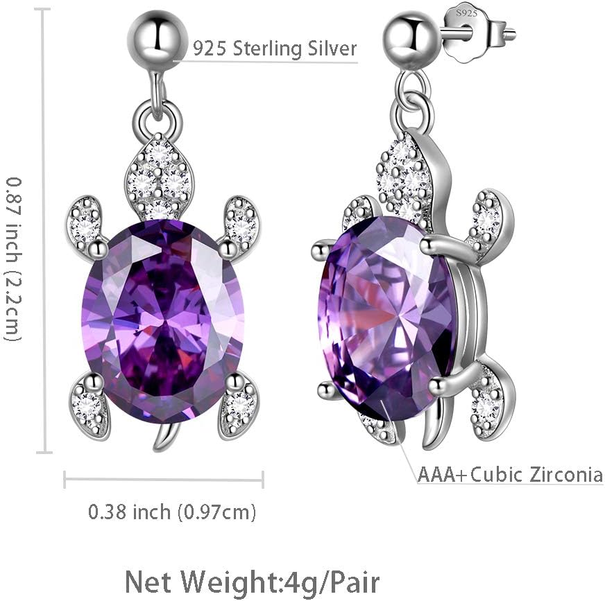 Aurora Tears Tutrle Jewelry 925 Sterling Silver Women Sea Animal Turtle Necklace/Earring/Ring/Bracelet Crystal Cubic Zirconia Jewelry