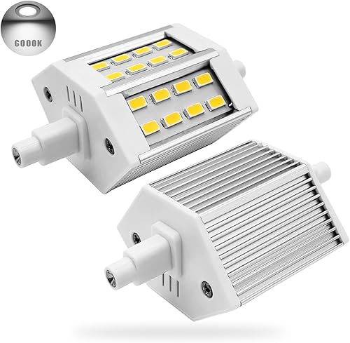 Miniatura 2 de Bombilla LED R7s de 3.071 in regulable de 3 pulgadas J78 120 V 1100 lm Luz de inundación de 100 W de tungsteno, lámpara halógena de repuesto tipo J