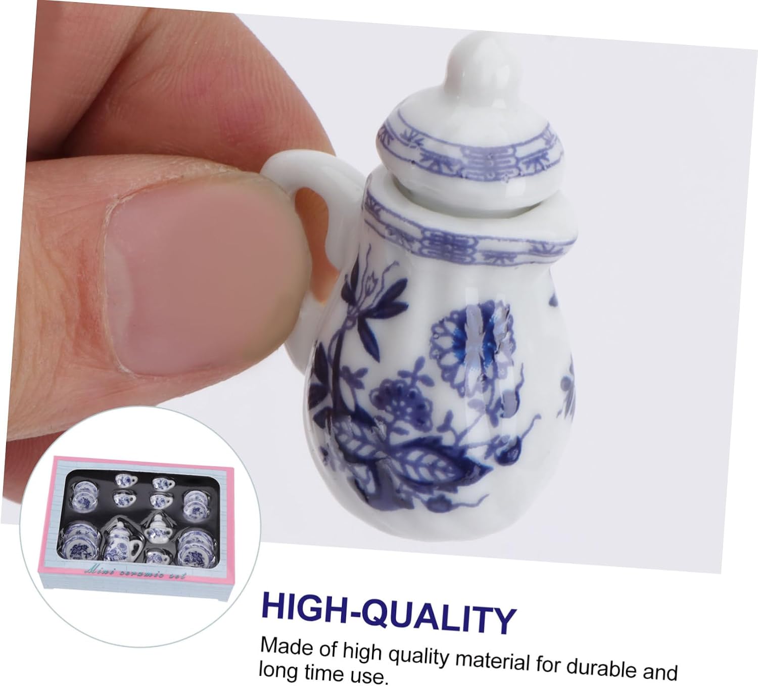 Mini Tea Set Porcelain Pcs Mini Tea Cups Teapot Set Decor for Boys and Girls Home Decor