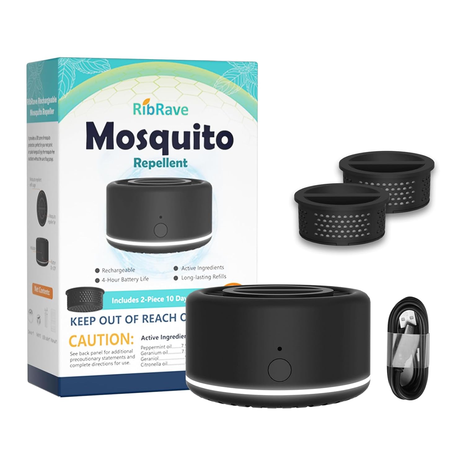 RibRave Electronic Mosquito Repeller Insect Repellent Indoor and ...