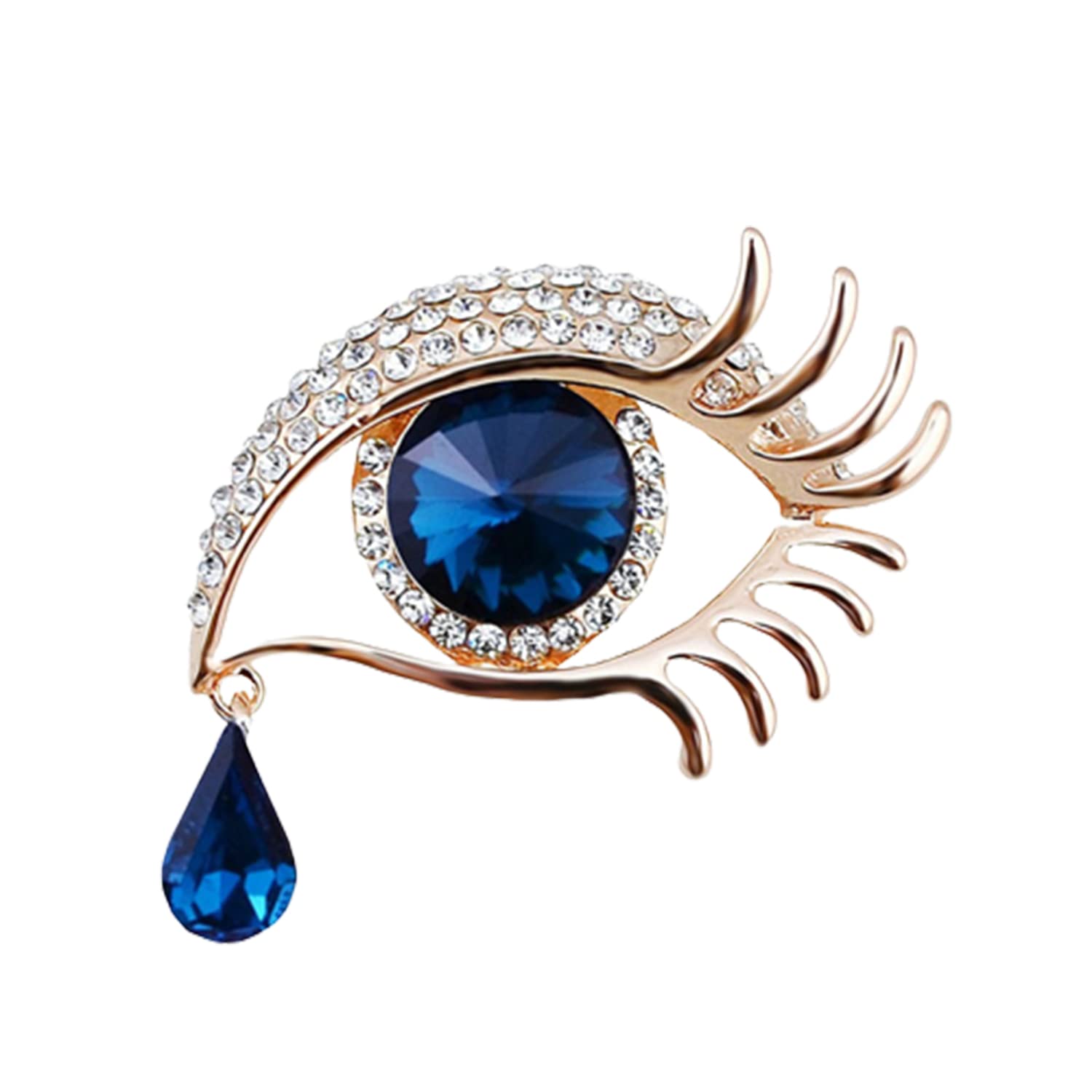 SYGA Fashion Angels Tears Crystal Brooch Creative Eyes Diamond Brooch Cross-border Accessories Pin - Gold (B0B2N5BNZS) Amazon Price History, Amazon Price Tracker