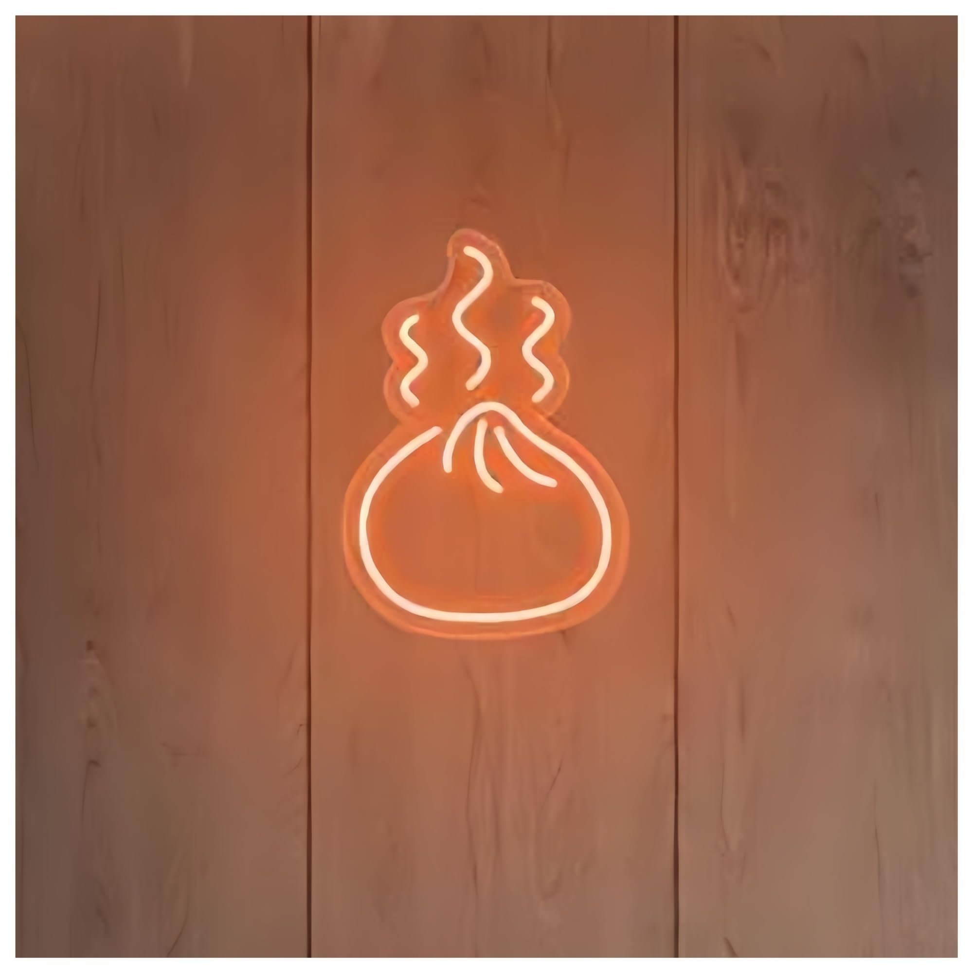Shouxi C Sign Lamp Dumplings Neon Sign Hinese Food Wall Decor Neon Sign Steamed Buns Sign Restaurant Decor 26X40cm(C)