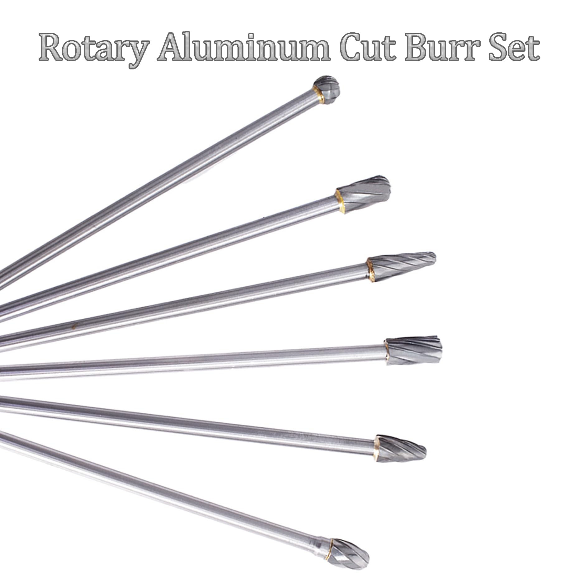 kimllier 6Pcs 10mm Rotary Aluminum Cut Burr Set 6mm 1/4 Inch Head 150mm — Amazon image 4