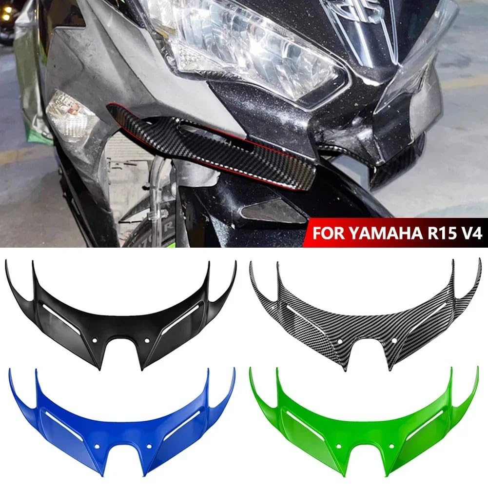 Aerodynamicznego rozdzielacza włókna węglowego Do R15 V4 | Wlot powietrza w kształcie płetwy rekina, przedni spoiler i wiatr(Carbon Fiber)