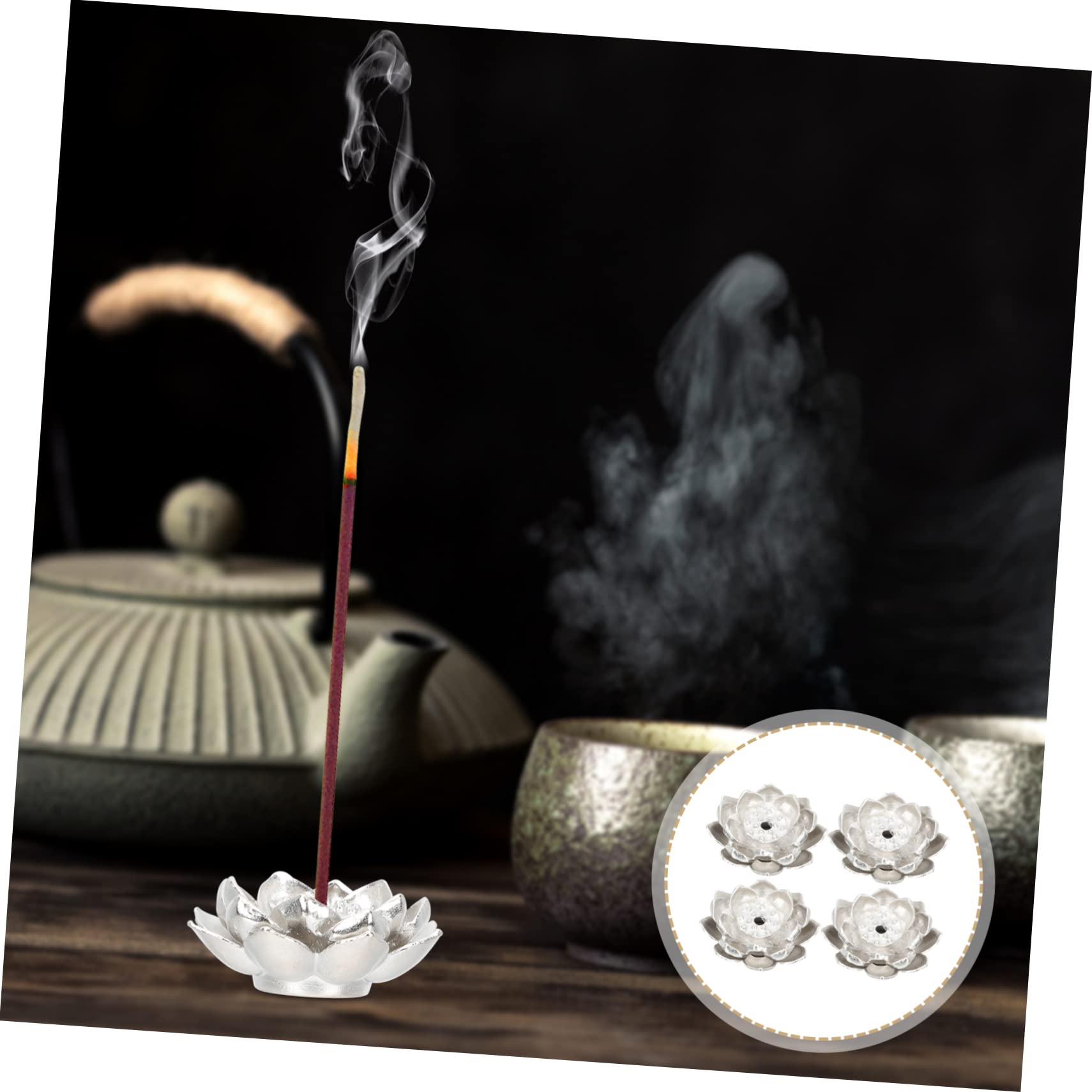 Zerodeko 20stücke Lotusförmiger Räucherstäbchenhalter Aus Kupfer Teiliges Elegantes Design Für Aromatherapie Und Home Decoration Für Meditation Und Entspannende Atmosphäre