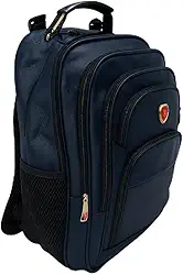 Mochila Grande Executiva Couro Sintético Notebook 15.6' USB Fone Escolar Faculdade Trabalho Resistente 50 L