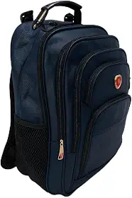 Mochila Grande Executiva Couro Sintético Notebook 15.6' USB Fone Escolar Faculdade Trabalho Resistente 50 L