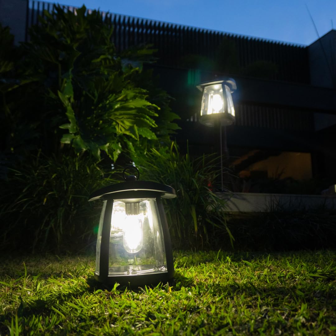 Torcia solare a LED in alluminio da 350 lm, impermeabile IP65, controllo touch, 4 modalità di illuminazione, lampada solare per esterni per cortili e campeggio. Regolabile per appendere alla lampada