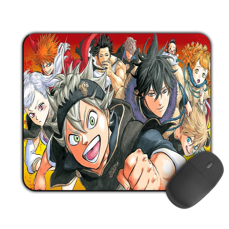 Image of Printed Design Mouse Pad Combo (200MM X 240 X 3MM) Enhance Gaming and Work Performance Comfortable and Precise Non-Slip Water Proof Black Clover Mouse Pad.