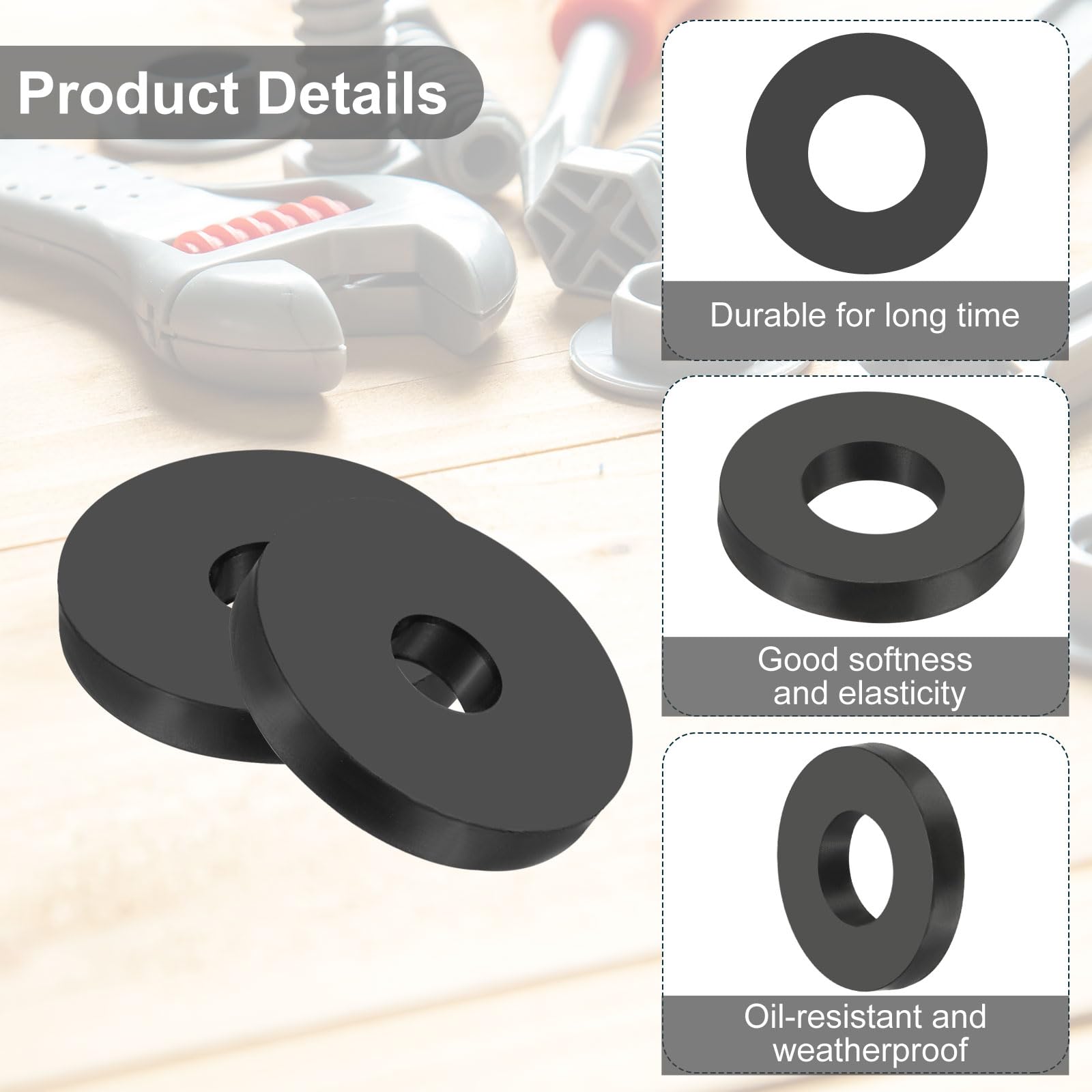 PATIKIL Multi Purpose Rubber Spacer - Image 3