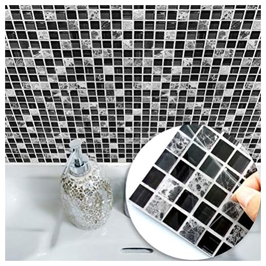 cenefas adhesivas cocina Ridioo 15 * 15 cm Imitación muebles de mármol PVC autoadhesivo empapelado baño cocina mosaico azulejo etiqueta de la pared arte(10pcs)