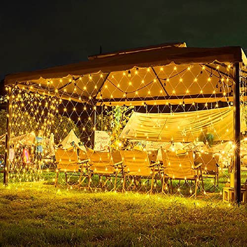 weillsnow 198 LED 9.8ft x 6.6ft Christmas Net Lights, Connectable