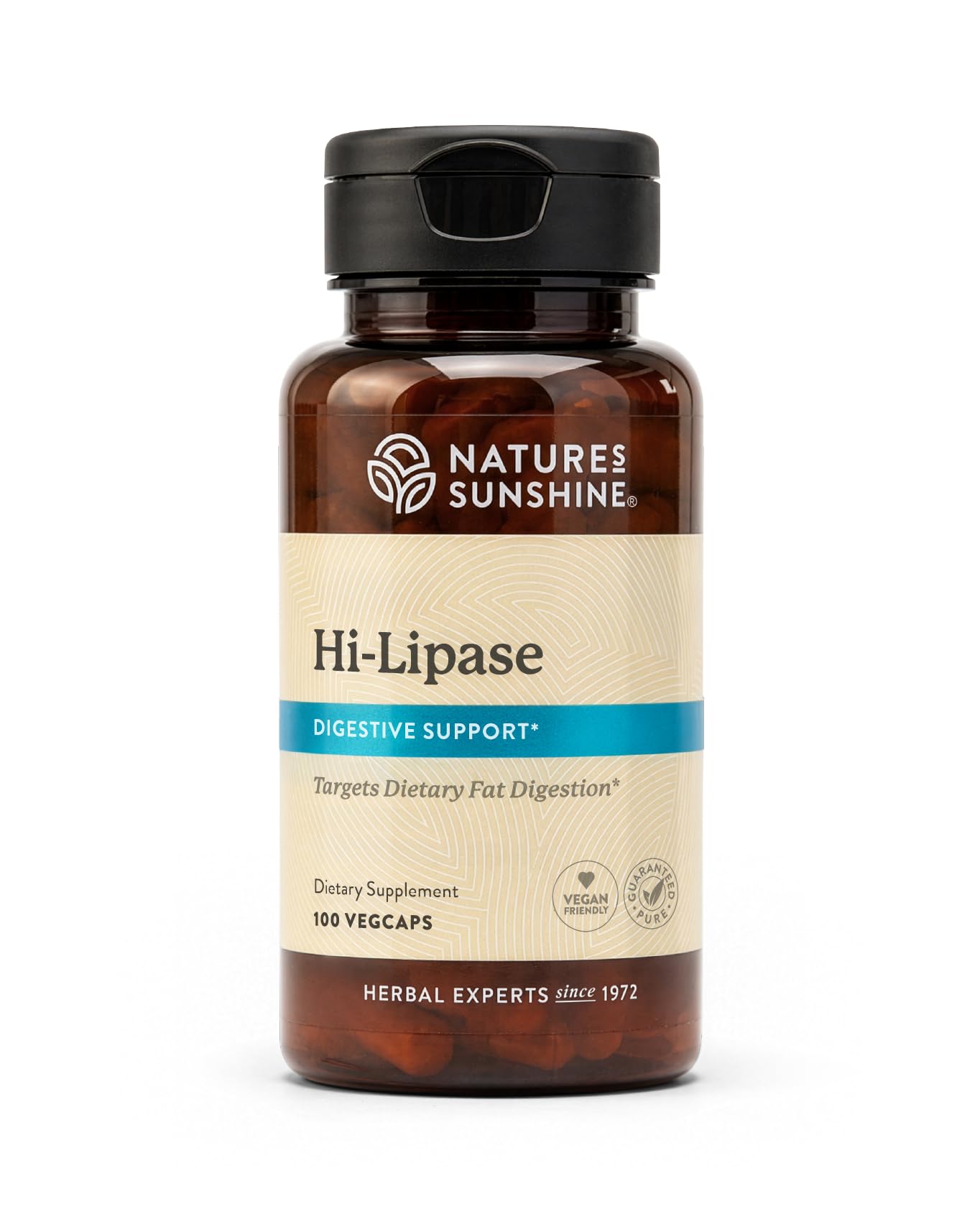 Nature's Sunshine Hi-Lipase - Naturally Supports the Digestive System and aids in the Digestion of Food (100 Capsules)