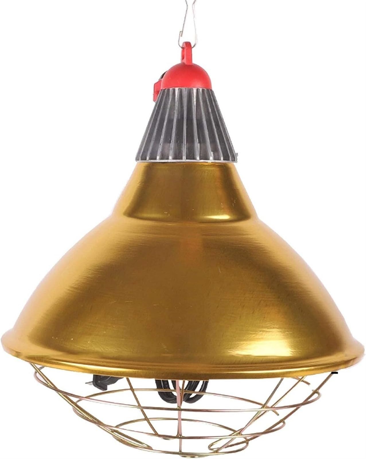 Lampada Riscaldante for Cuccioli, Lampada Riscaldante for Allevatrice di Pollame for Cuccioli, Temperatura Regolabile, Luci Riscaldanti Paralume Invernale in Lega di Alluminio + Lampadina Riscaldante
