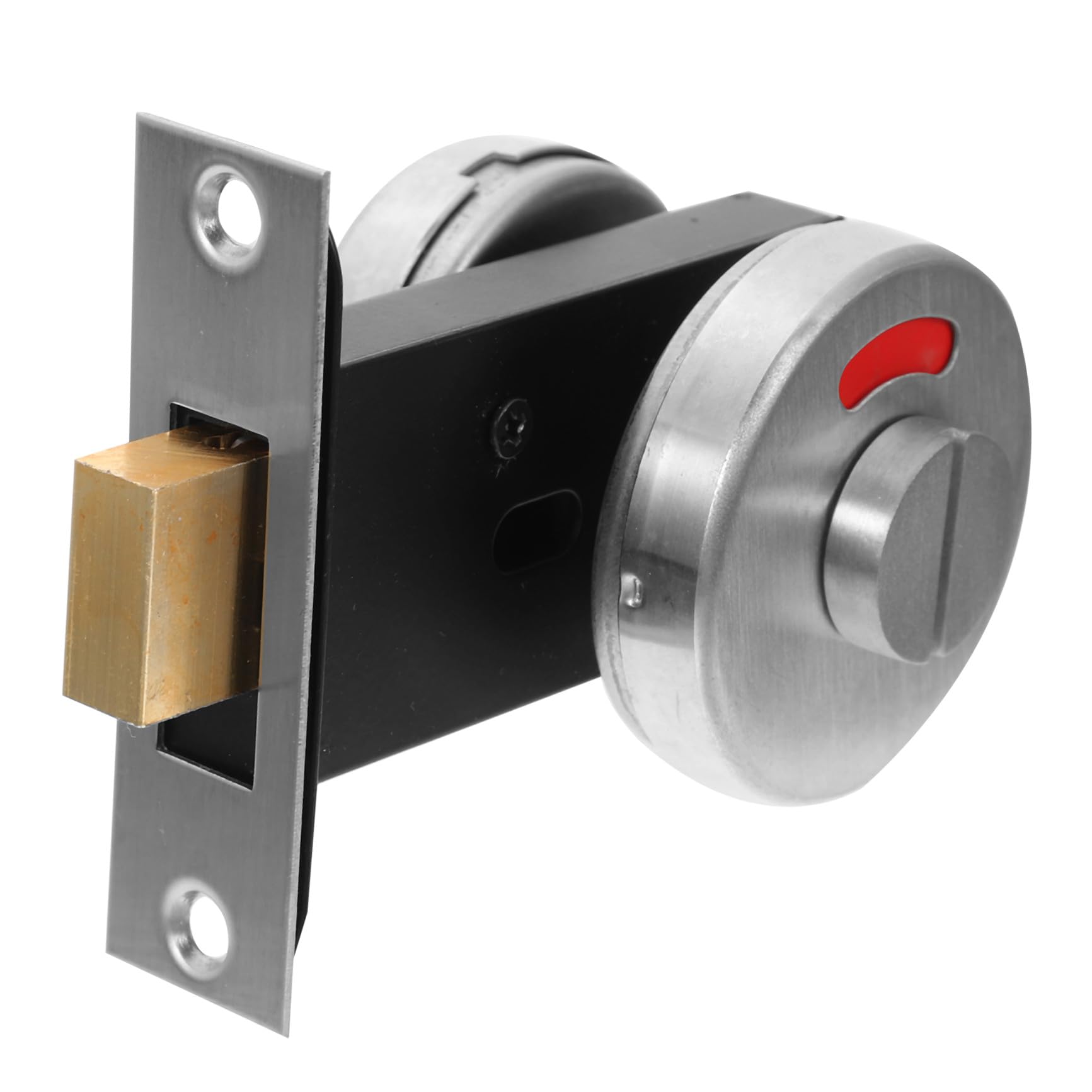 DEARMAMY Stainless Steel Bathroom Door Latch with Green Red Occupied Indicator Privacy Lock for Shower Cubicles and Public Toilets Deadbolt for Airports Hospitals Offices
