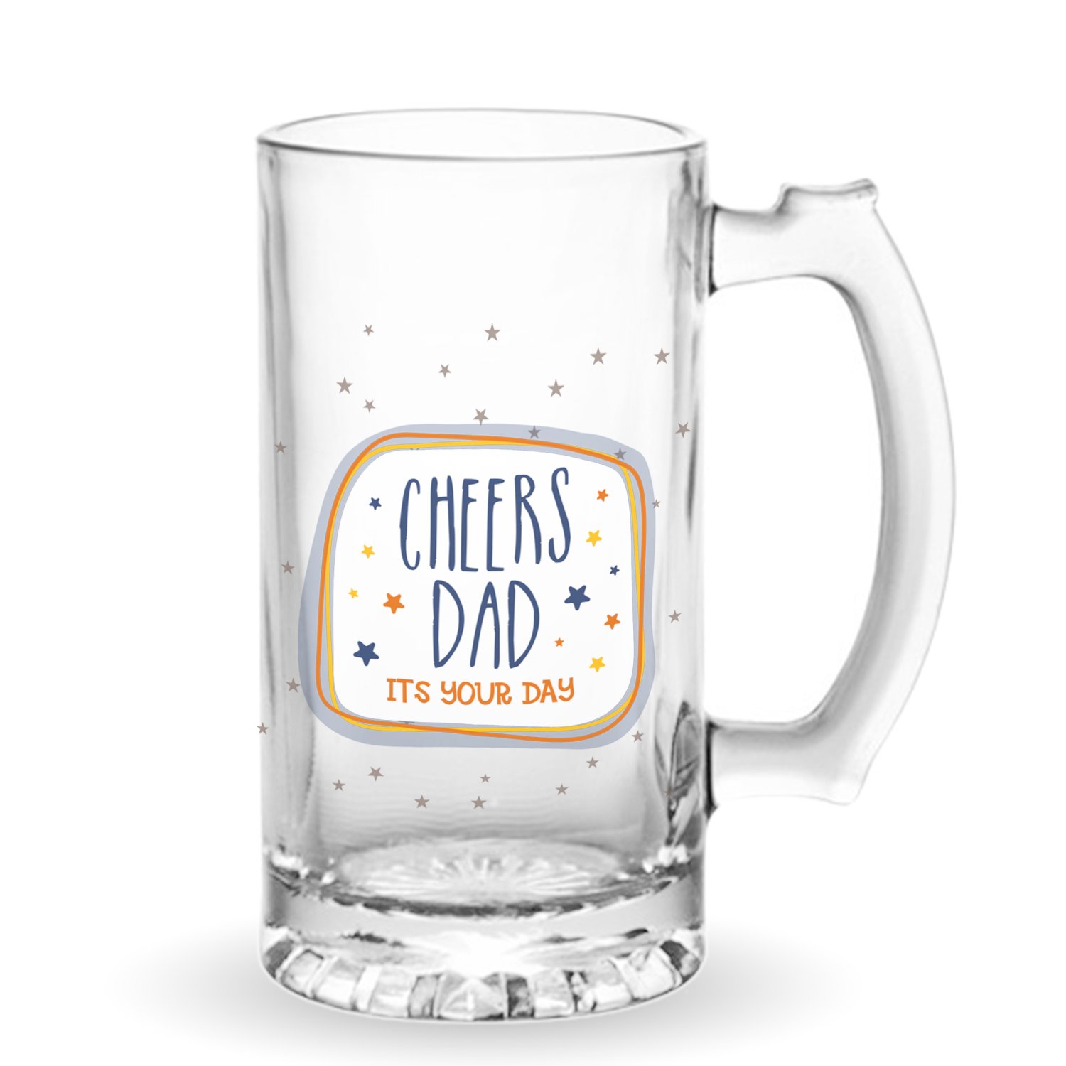 alwaysgift Happy Father's Day Beer Mug (750 ml, Multicolour) 1