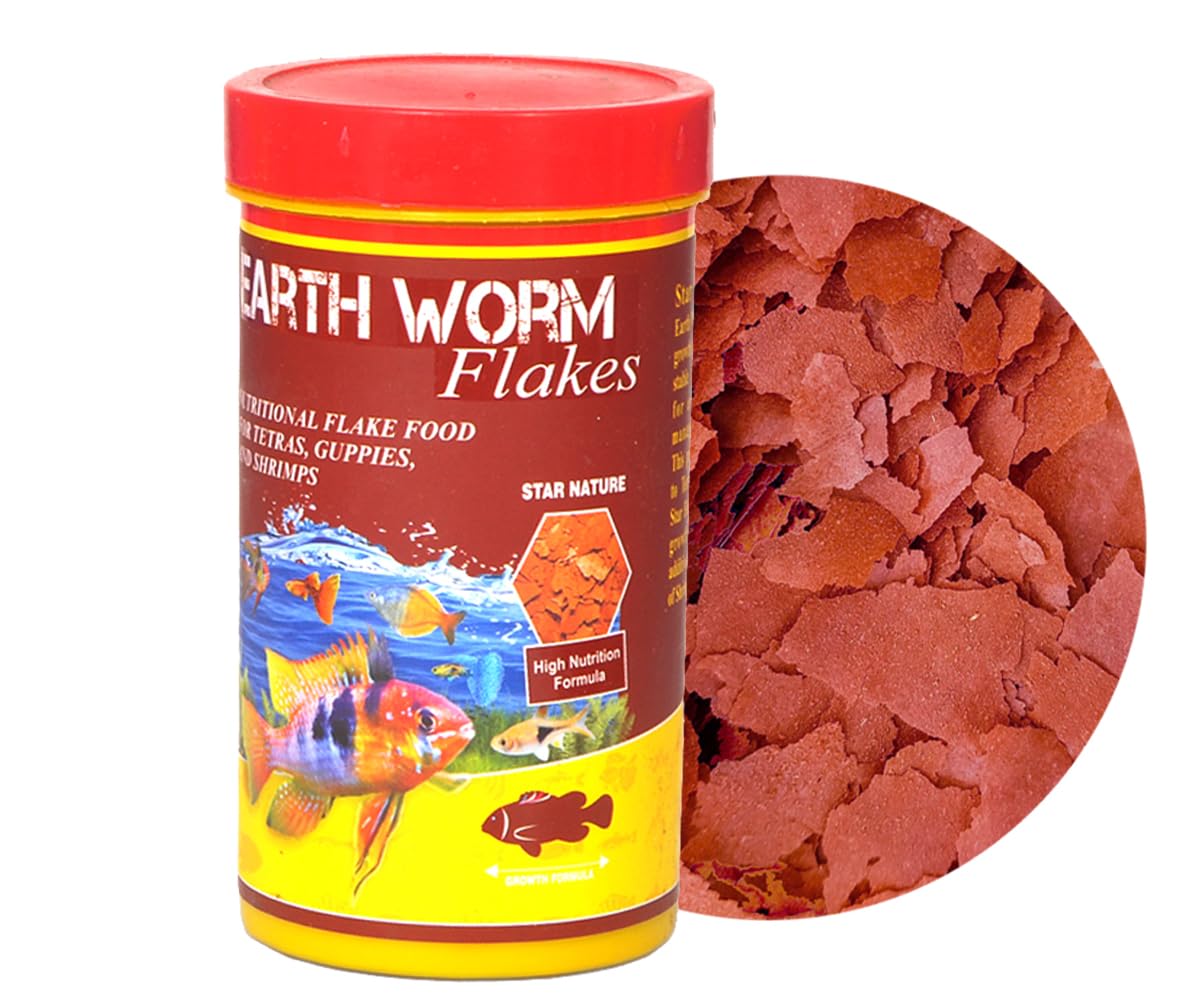 STAR FARMS Earth Worm Flakes 25Grms / Nutritional Flake Food for Tetras, Guppies, and Shrimps/high Earth Worm proteins for Successful Growth and Color (B0BG3CLHMS) Amazon Price History, Amazon Price Tracker