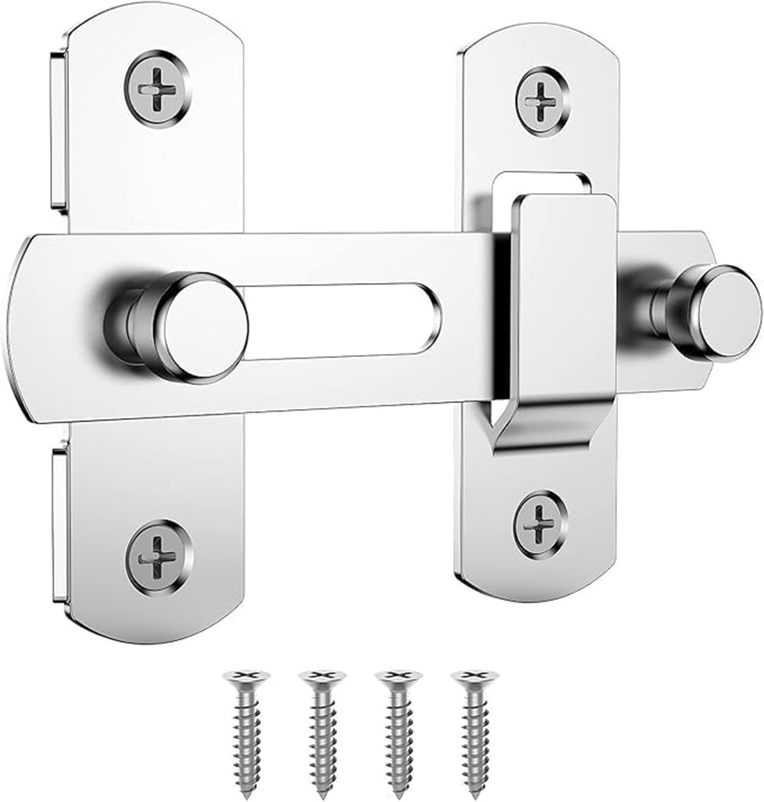 Nurmantras Stainless Steel Door Lock Hardware | Gate Latch Bar Flip Latch | Safety Door Bolt Lock for Barn Door, Bathroom, Cabinet, Garage, Window & Sliding Door