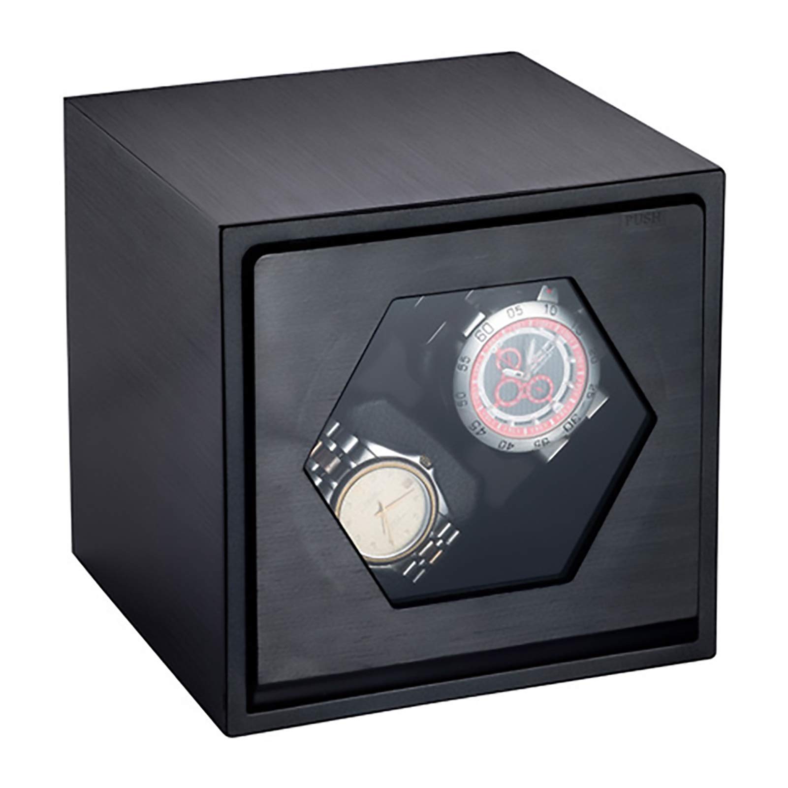 WMYYZYQ Watch Winder Spinner Winding Box Watch Winders - 2+0 Double Head Metal Shell Automatic Watch Winders Mechanical Watch Winding Box Motor Shaker Watch Storage Cas