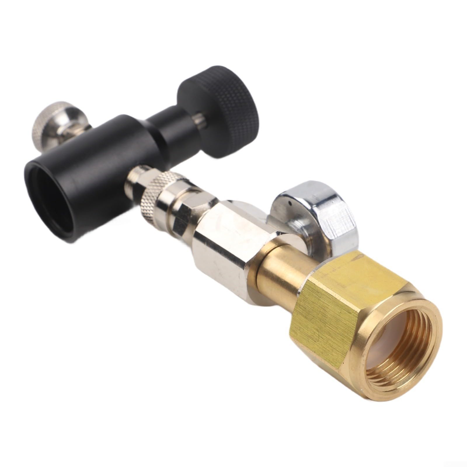 Adattatore di ricarica per bombola di gas per serbatoio acqua gassata W21.8-14 TR21x4 raccordo nero argento oro rame acciaio inossidabile
