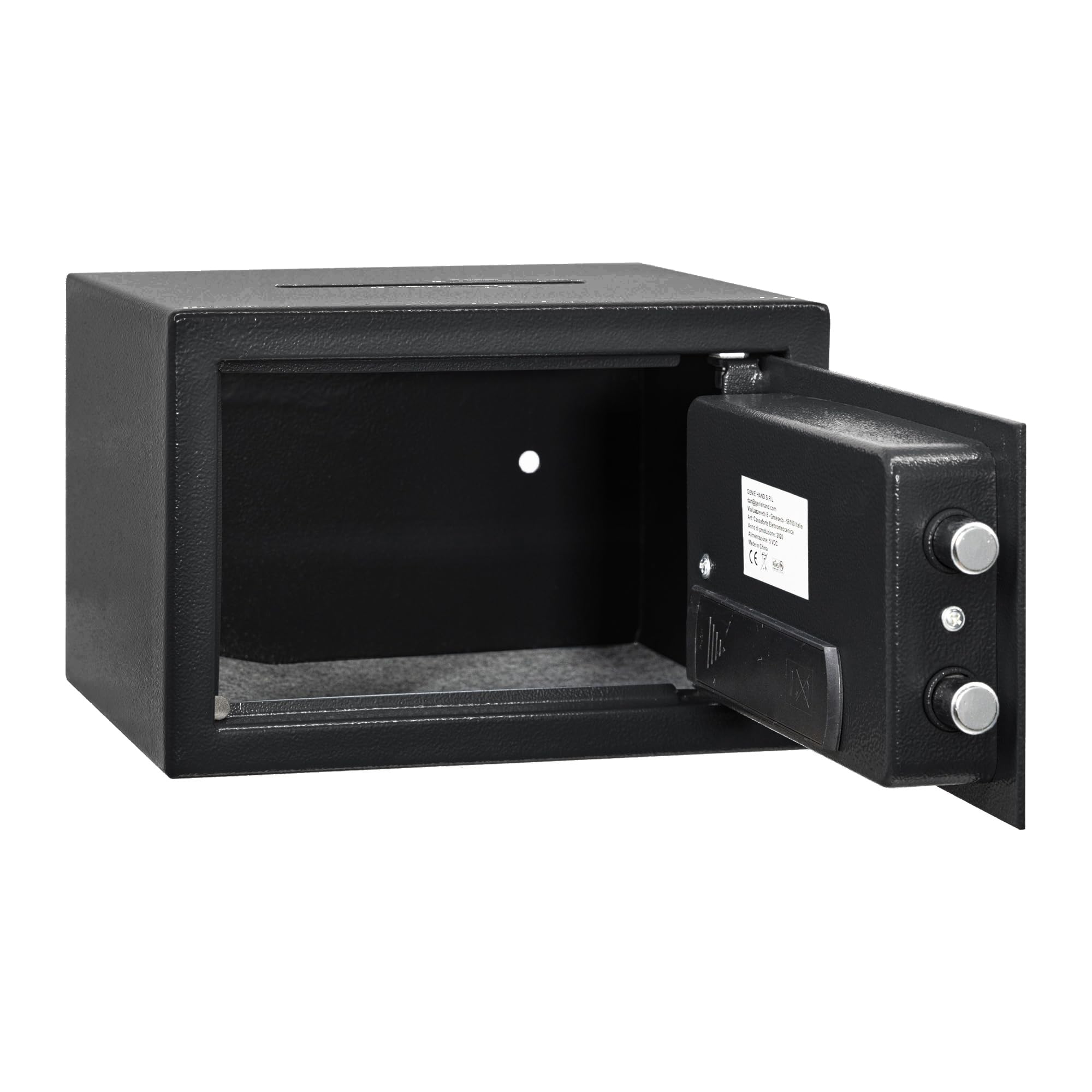 Genie Hand – Cassaforte di Deposito con Serratura B-Class, Anti Bounce System, Display Digitale e Alimentore Esterno di Backup (Piccola)