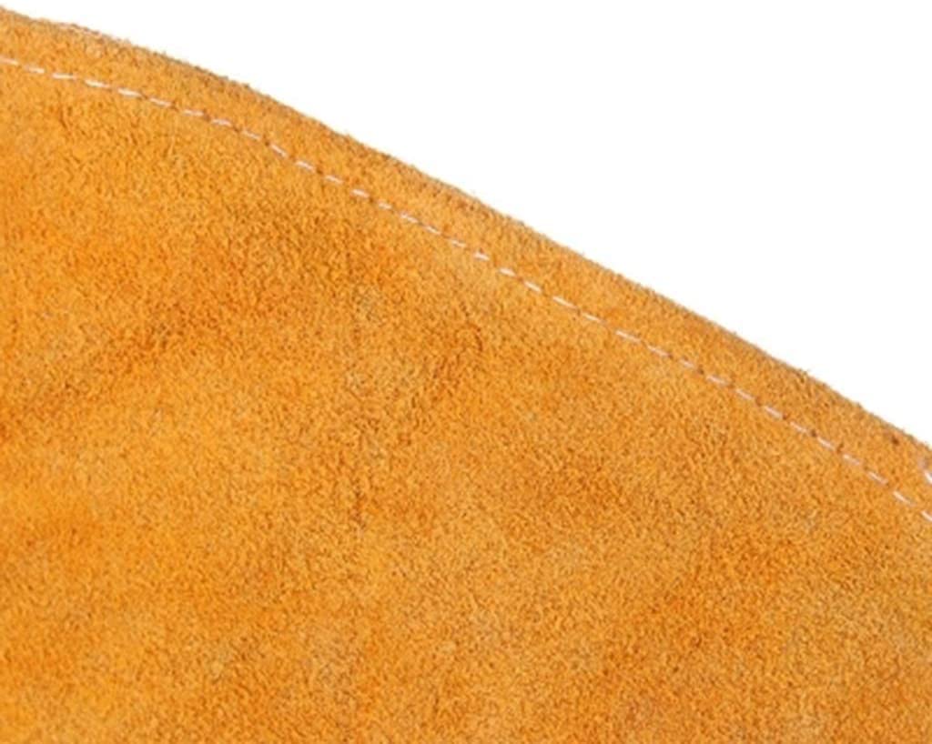 Gants de la chaleur à soudage électrique, gants résistants au feu en cuir, gants de jardinage, gantelets de soudeurs gants de cheminée à haute température un barbecue POVE LONGES SEDDERS LIGNÉS GAUTLE