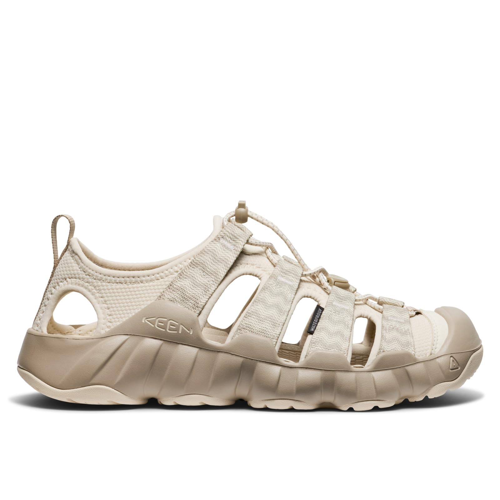 KEEN Hyperport H2 Herren-Sandalen, atmungsaktiv, einfach anzuziehen, bequeme Wander- und Wassersandalen, Birch/Plaza Taupe, 44.5 EU