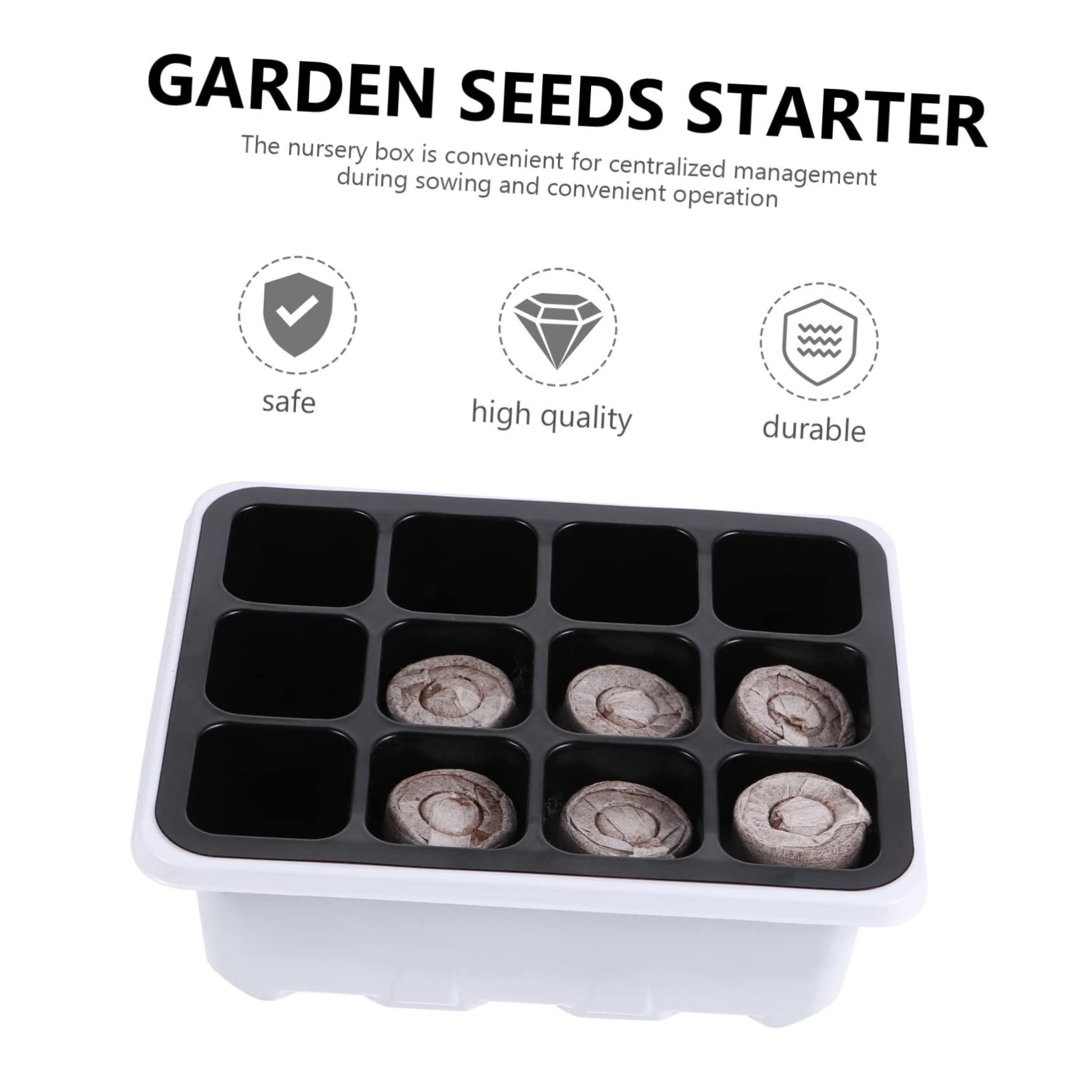 ibasenice 3 Sätze Teiliges Set Anzuchtschalen Mit Löchern Für Gewächshausgarten Robuste Und Wiederverwendbare Keimschalen Für Blumen Gemüse Und Früchte Einfach Zu Handhaben Für 12 Stück * 3