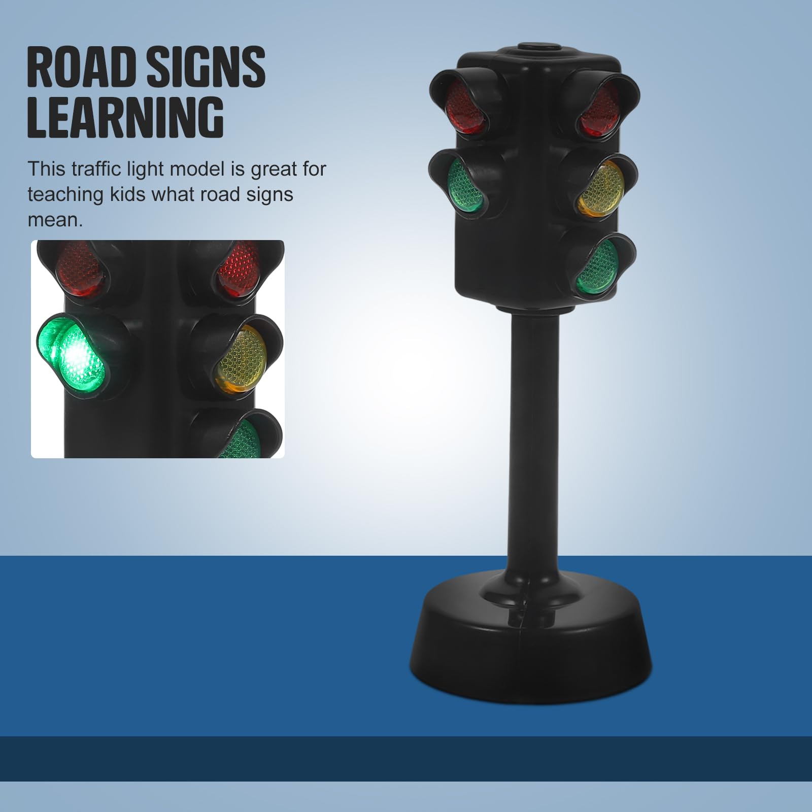 2 Pcs Feu de Jouet Drôle Portable de Signalisation Jouets Modèle de Trafic Jouets Éducation Précoce Jouet pour Chambres d'enfants Soirées à Thème