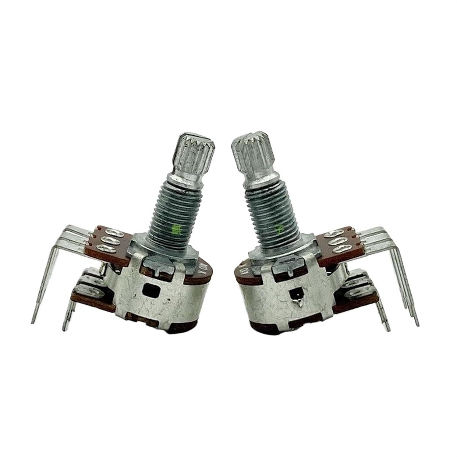 5Pcs/Lot Type 16 Double A10K Bend Foot Power Amplifier Sound Box Volume Potentiometer 18mm Shaft Length 10mm Thread Length