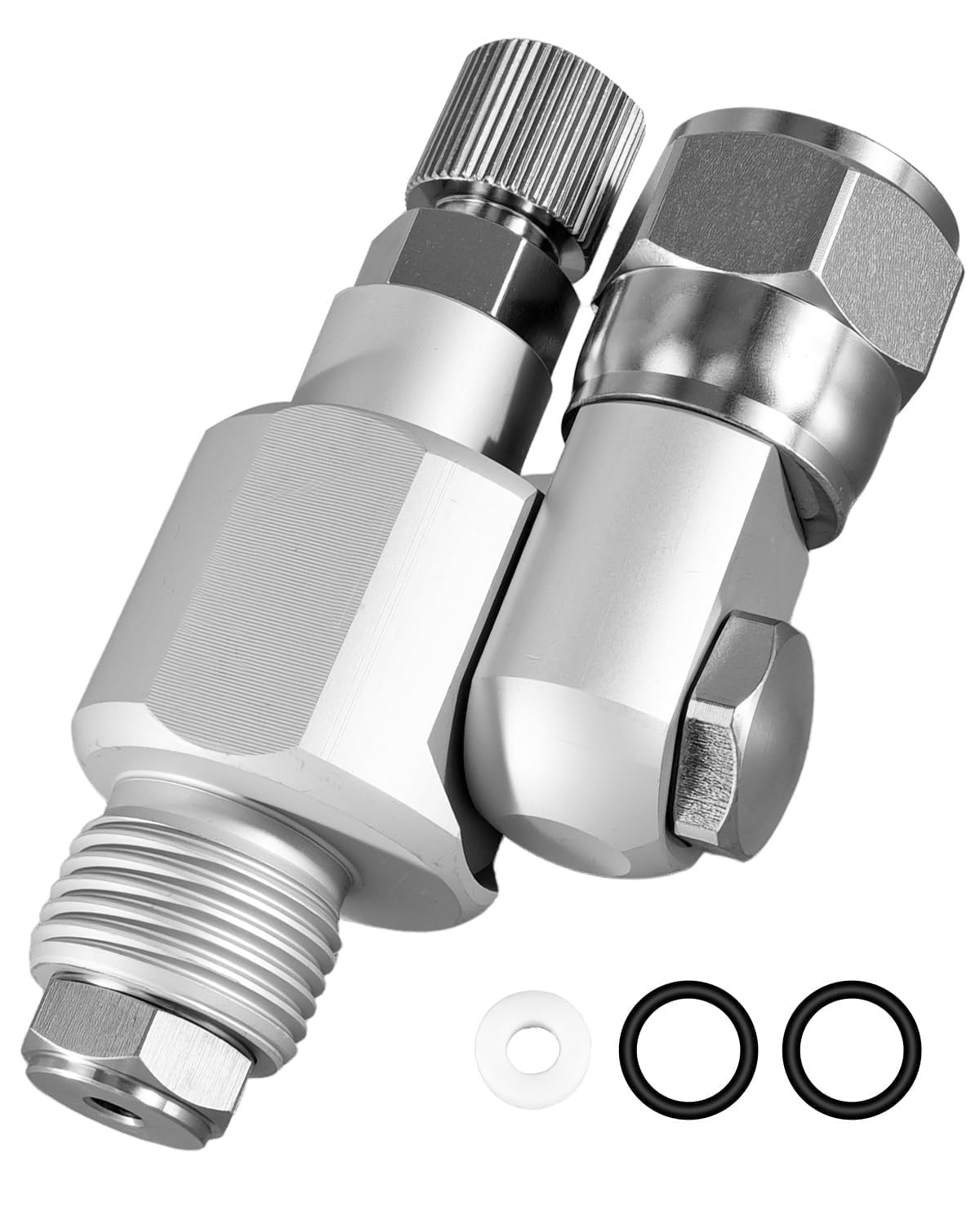 Airless Paint Spray Gun Swivel Joint Compatible with Gra-co 7/8 Inch Thread, Paint Sprayer Adapter 180 Degree Rotation, Anti-Spitting Valve Replace 287030