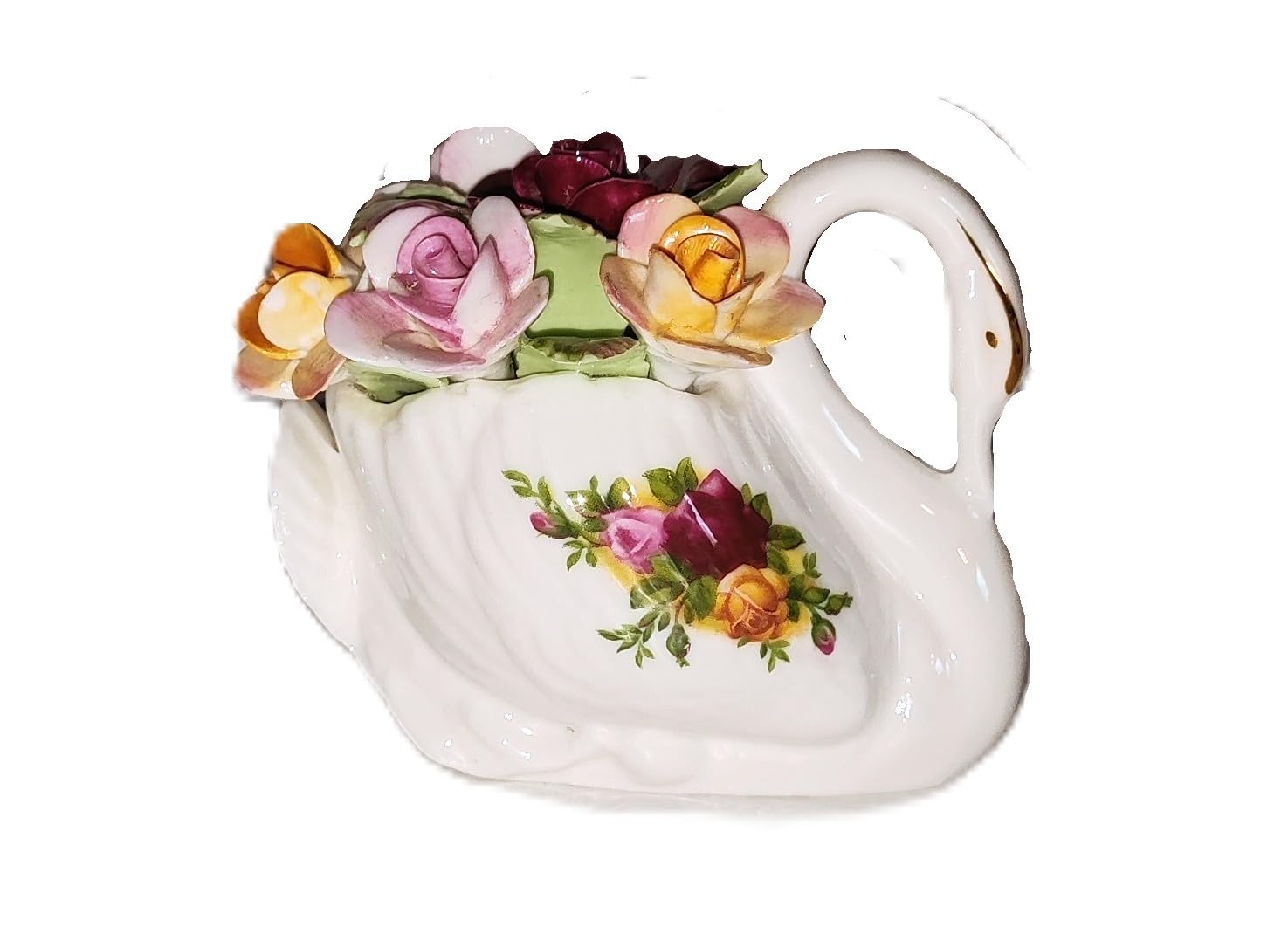Rahm White - Royal Albert/Original/Old Country Roses/Decorative Swan/Original/Bone China/England